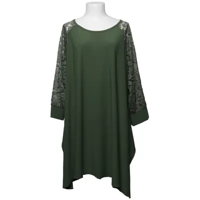 Jurk (Groen) van Moda Italia Elastaan, Polyester, Viscose