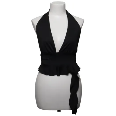Halter neck top (Black) from Shein Elastane, Polyester