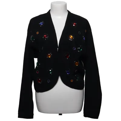 Cardigan (Black, Multicolored) from Magnolia Nylon, Rabbit fur, Wool