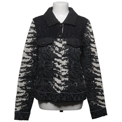 Cardigan (Zwart, Beige) van Eva & Claudi Acryl, Polyamide, Wol