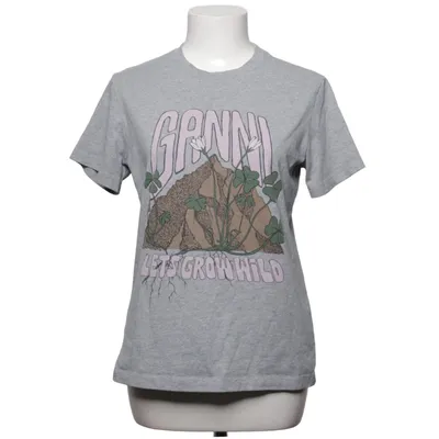 T-shirt (Gris, Multicolore) de Ganni Coton recyclé, Polyester recyclé
