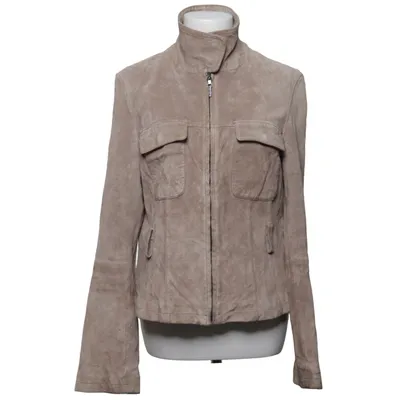 Leather jacket (Beige) from ESPRIT Collection Leather, Polyester
