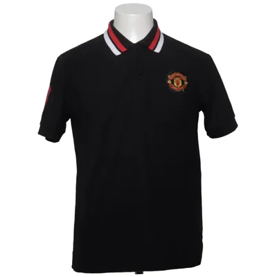 Polotrøje (Sort, Rød) fra Manchester United Bomuld, Polyester
