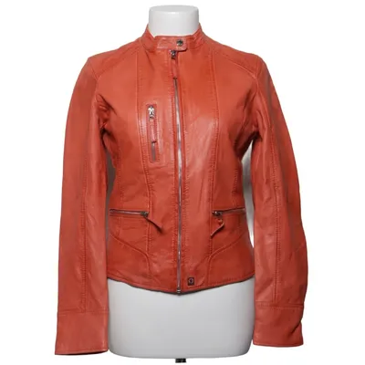Leren jack (Rood) van Oakwood Katoen, Leer