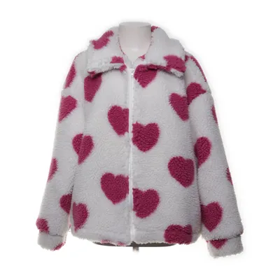 Fleecejacka (Vit, Rosa) från Shein Polyester