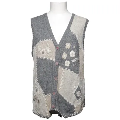 Vest (Grå, Beige, Flerfarvet) fra Flash Polyamid, Silke, Viscose, Uld
