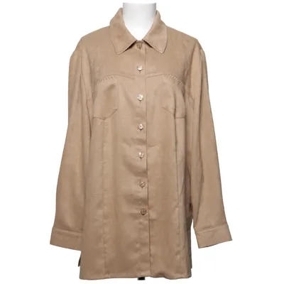 Skjortejakke (Beige) fra Frankenwälder Polyester