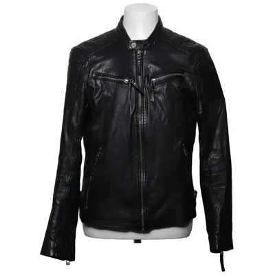 Leren jack (Zwart) van Gipsy by Mauritius Katoen, Leer, Polyester