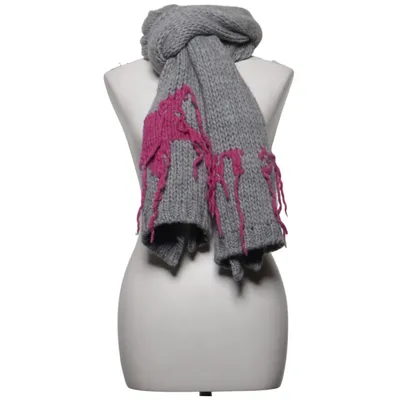Schal (Grau, Pink) von Jet Set Acetat, Alpakawolle, Polyamid
