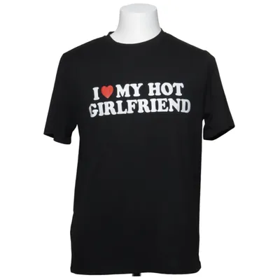 T-shirt (Svart) från Shein Elastan, Polyester