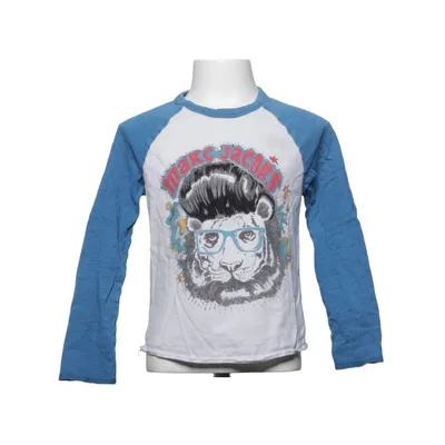 T-shirt à manches longues (Bleu, Blanc) de Little Marc Jacobs Coton