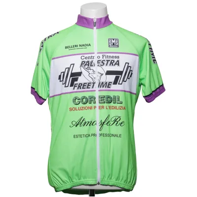 Bicycle shirt (Green, White, Purple) from Santini Polyester
