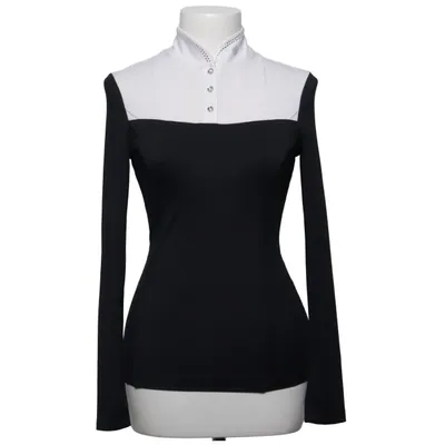 Maillot de sport (Gris, Blanc) de Equestrian Stockholm Élasthane, Polyester recyclé