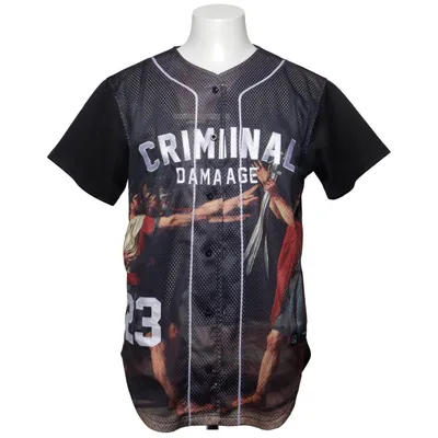 Baseballtröja (Svart, Flerfärgad) från Criminal Damage Polyester