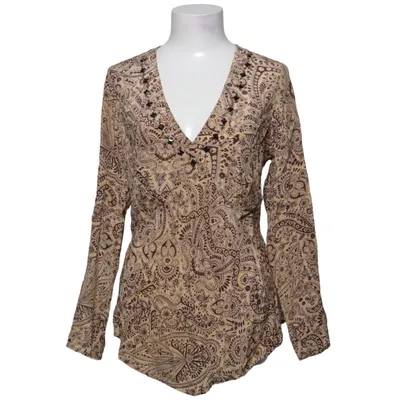 Blouse (Beige, Marron) de Berkertex Soie