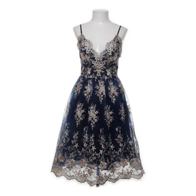 Aftonklänning (Blå, Guldfärgad) från Chi Chi London Polyamid