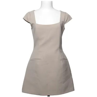 Jurk (Beige) van Zara Elastaan, Polyester, Viscose