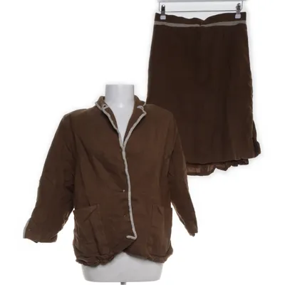Skirt suit (Brown) from Jobis Viscose