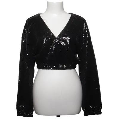 Wrap top (Black) from Monica Geuze x NA-KD Polyester