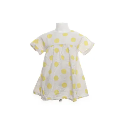 Jurk (Beige, Geel) van Zara Katoen, Linnen, Viscose