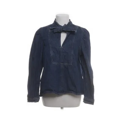 Sløjfebluse (Blå) fra Zara Bomuld