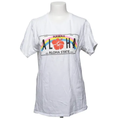 T-shirt (White, Multicolored) from Hanes Cotton