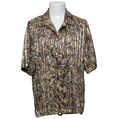 Kortärmad skjorta (Brun, Svart, Guldfärgad) från Alia Polyester
