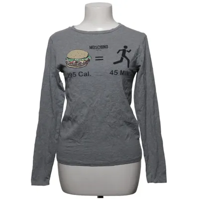 T-shirt à manches longues (Gris) de Moschino Underwear Coton, Élasthane