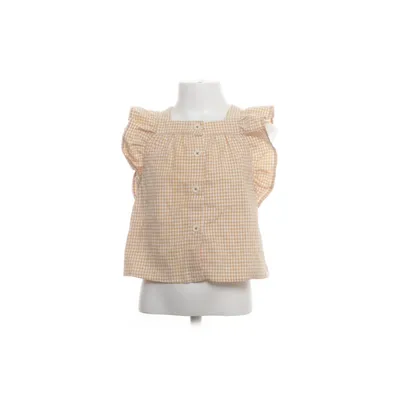Top (Orange, White) from Zara Cotton, Polyester