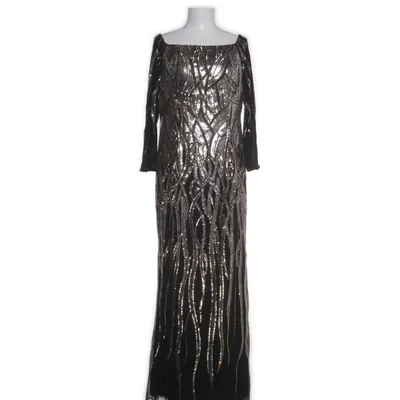 Aftenkjole (Sort, Flerfarvet) fra Angel-Fashions Elastan, Polyester