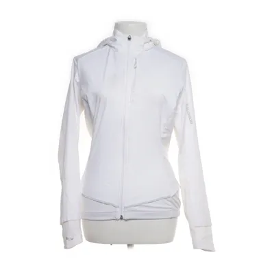 Träningsjacka (Vit, Silverfärgad) från Salomon Elastan, Polyester
