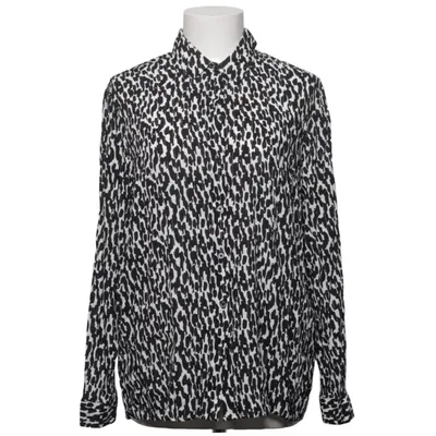 Chemise (Noir, Blanc) de Ms Mode Fibre métallique, Viscose