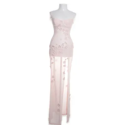 Evening gown (Pink) from Babyboo Elastane, Polyester