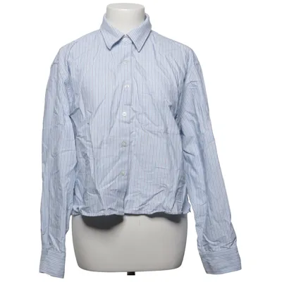 Shirt (Blue, White) from JW Anderson x Uniqlo Cotton, Viscose