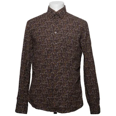 Shirt (Bruin, Meerkleurig) van Dressmann Katoen, Elastaan