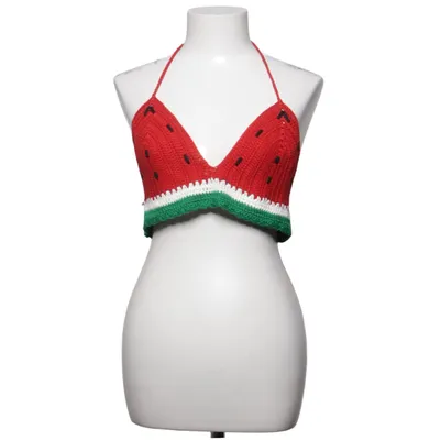 Haut dos-nu (Rouge, Vert, Blanc) de Forever 21 Acrylique, Coton