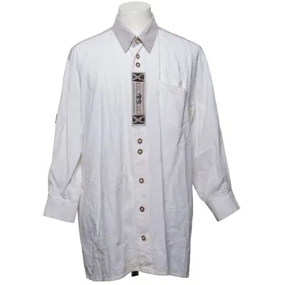 Shirt (Wit, Beige) van Os Trachten Katoen