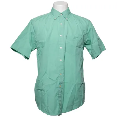 Chemise à manches courtes (Vert) de Basic Editions Coton, Polyester