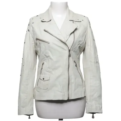 Biker jacket (White) from Uldahl Leather