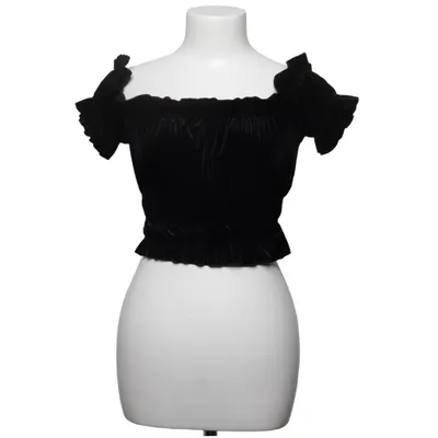 Crop top (Zwart) van Bershka Night Out Elastaan, Polyester