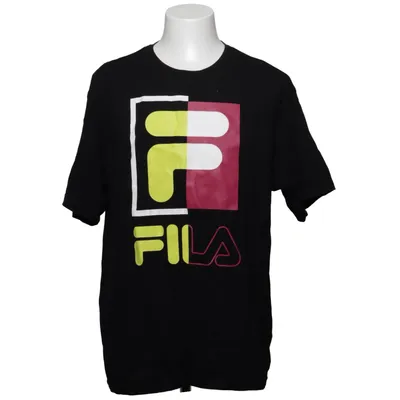 T-shirt (Black, Multicolored) from Fila Cotton