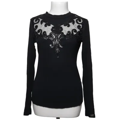 Lange mouwen shirt (Zwart) van Chiara Forthi Elastaan, Viscose