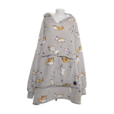 Capuchon jurk (Grijs, Meerkleurig) Polyester