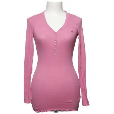 Henley shirt (Roze) van Tommy Hilfiger Denim Katoen, Elastaan