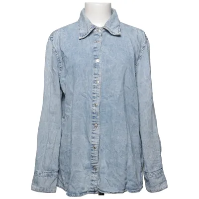 Denim blouse (Blauw) van Mango Denim Katoen
