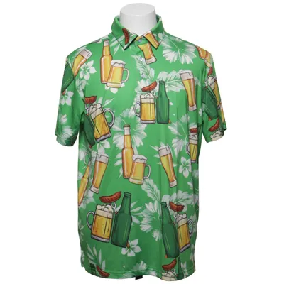 Kortärmad skjorta (Grön, Flerfärgad) Elastan, Polyester