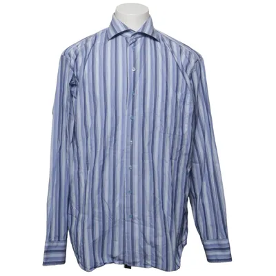 Shirt (Blue, White) from Oscar of Sweden Cotton