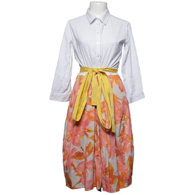 Shirt dress (White, Pink, Yellow) from Milano Italy Cotton, Elastane, Polyamide