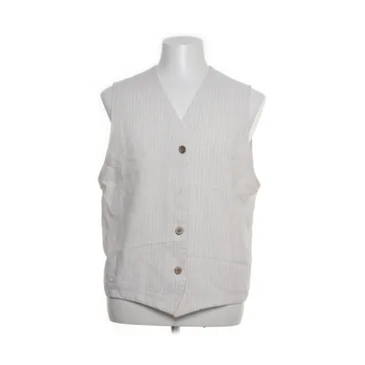 Kostuumgilet (Beige, Wit) Linnen, Viscose