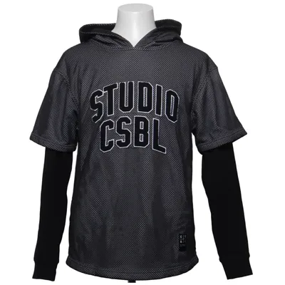 Huvtröja (Svart, Vit) från CSBL Bomull, Polyester